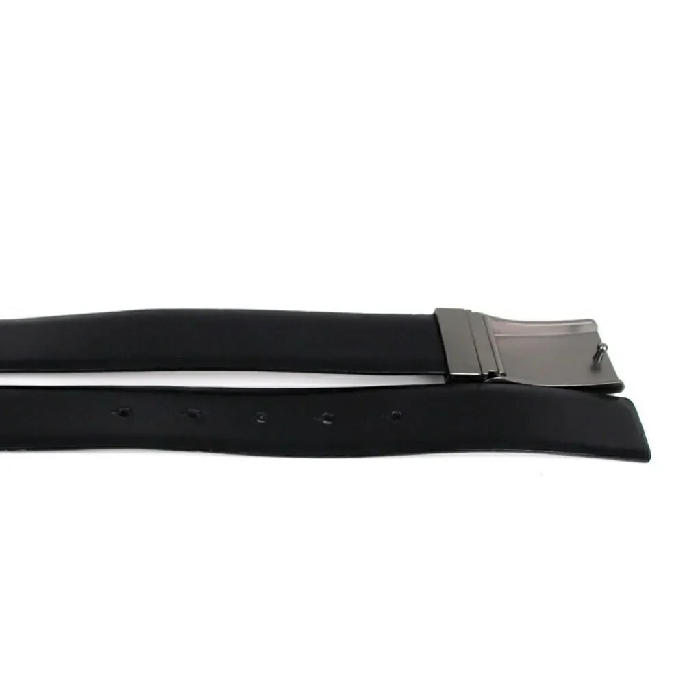 Calvin Klein BLACK BROWN LEATHER 1 3/8